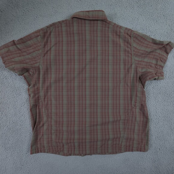 Mountain Hardwear Shirt Mens XL Plaid Short Sleeve Button Up Hiking Outdoors - Picture 10 of 13